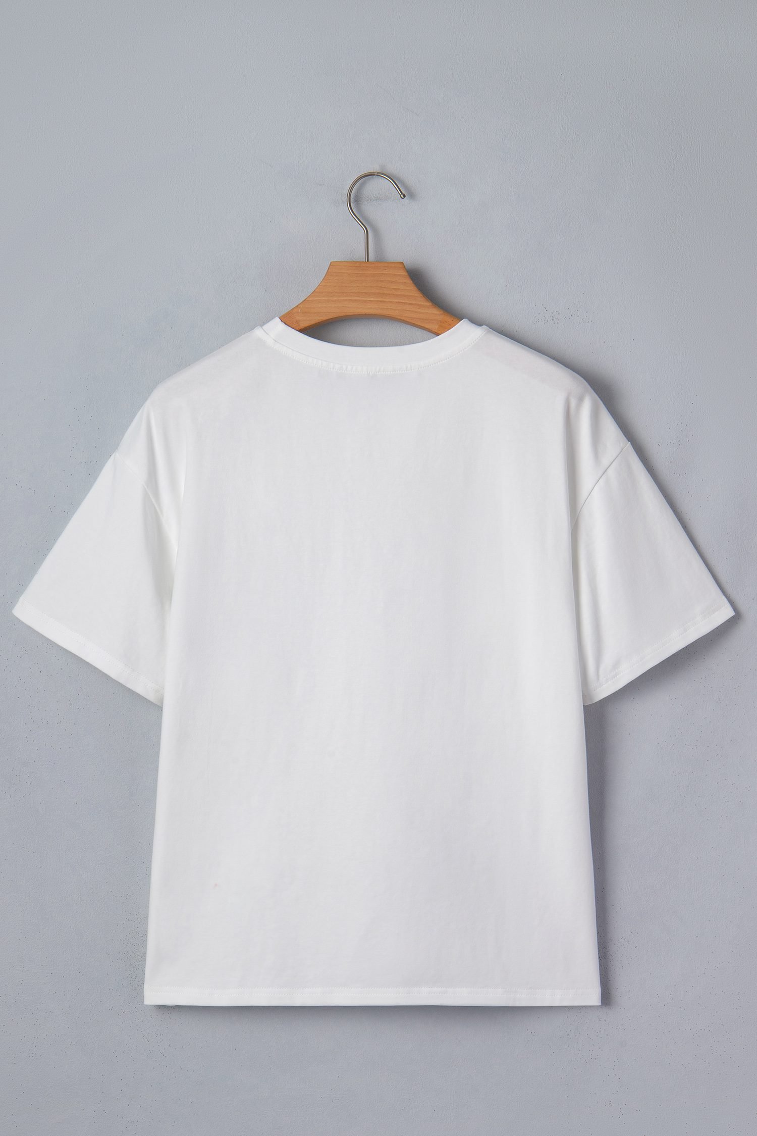 White Color Block Chest Pocket Patched Casual Short Sleeve Top
