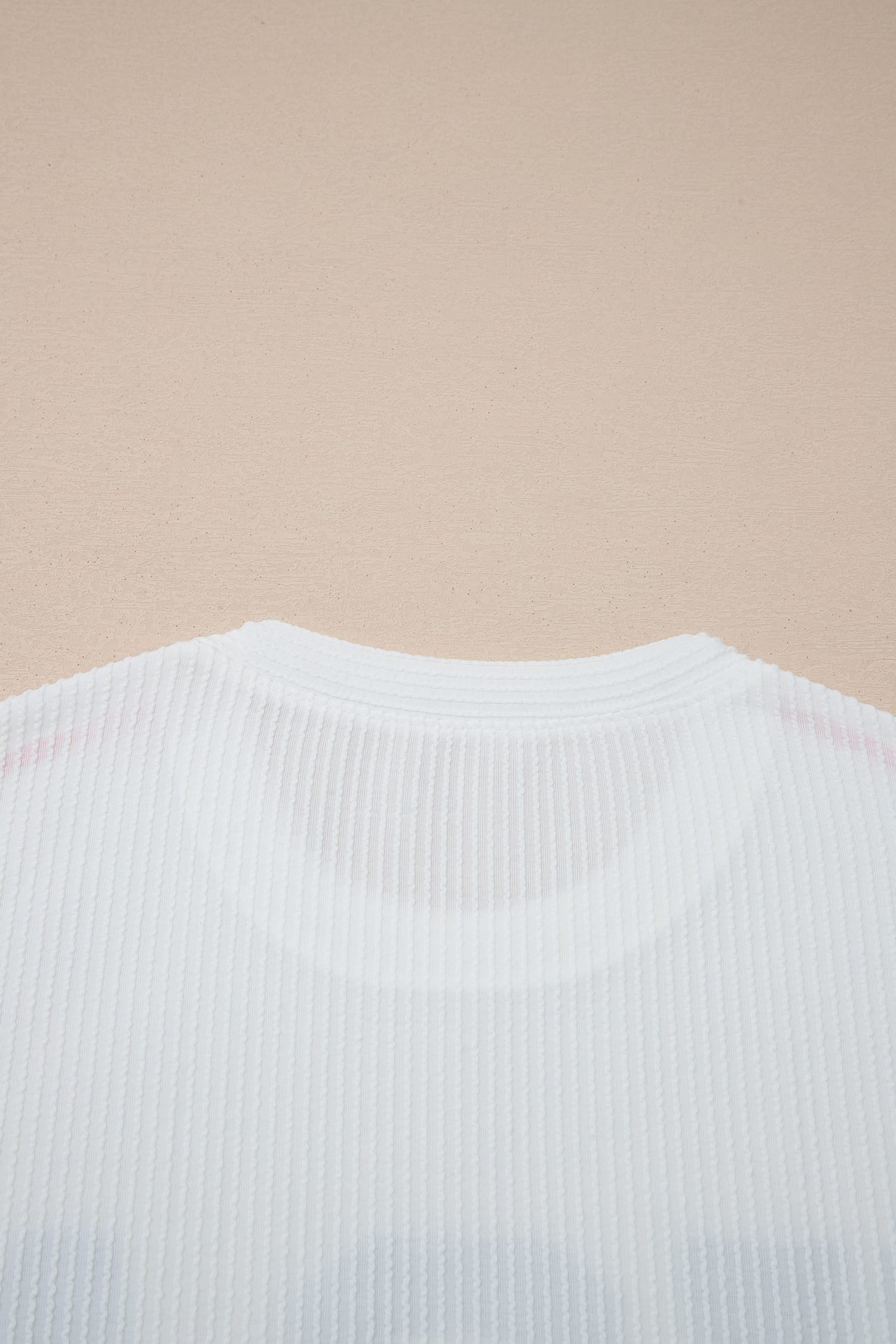 White USA Graphic Half Sleeve Loose Ribbed Top