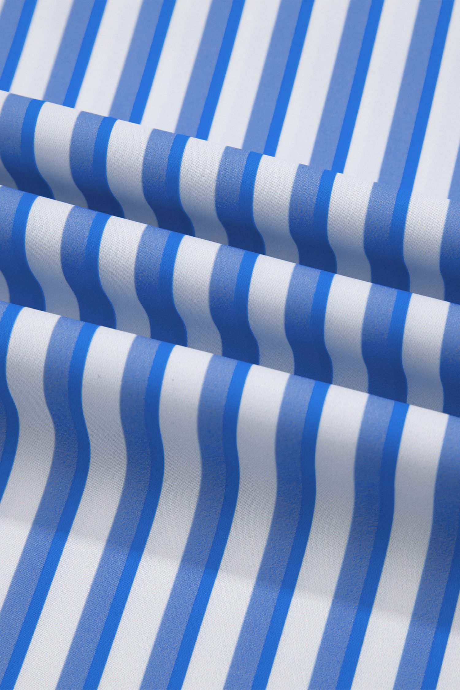 Sky Blue Stripe Drawstring Elastic Waist Patch Pocket Wide Leg Ankle-length Pants