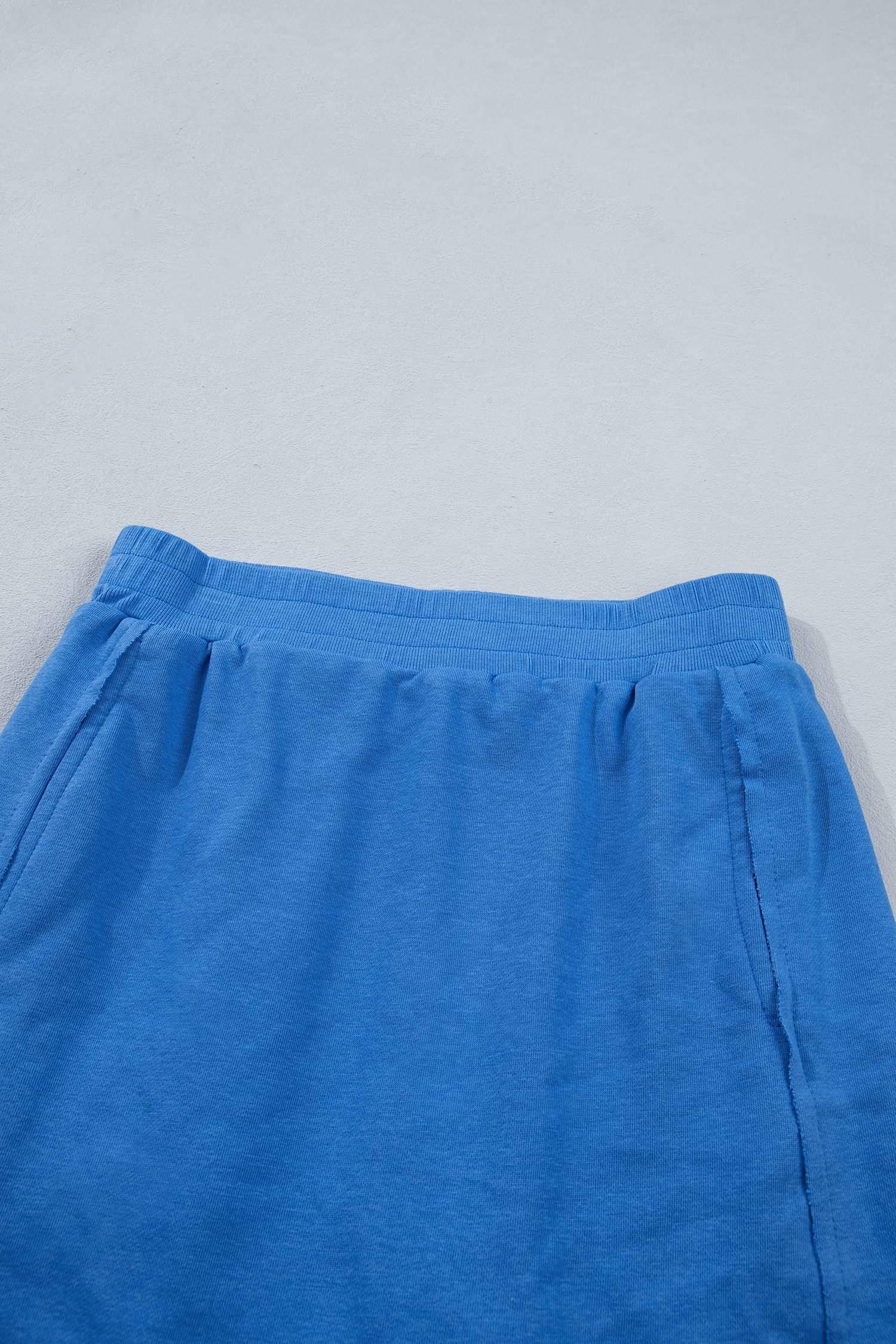Sky Blue Slim Tank Top Elastic Waist Mini Skort 2pcs Outfit