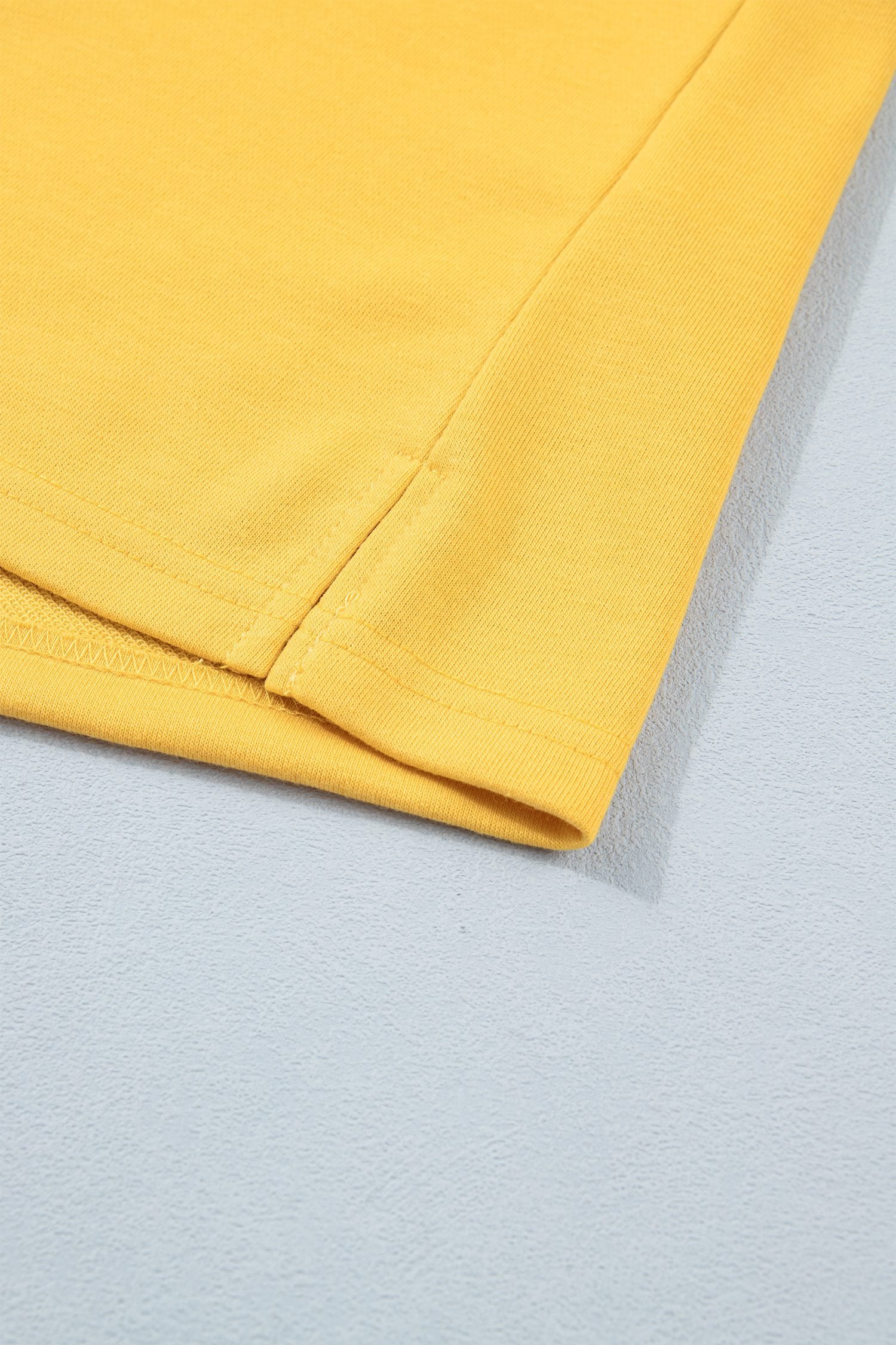 Banana Cream Loose Polo Tee Elastic Waist 2pcs Short Set