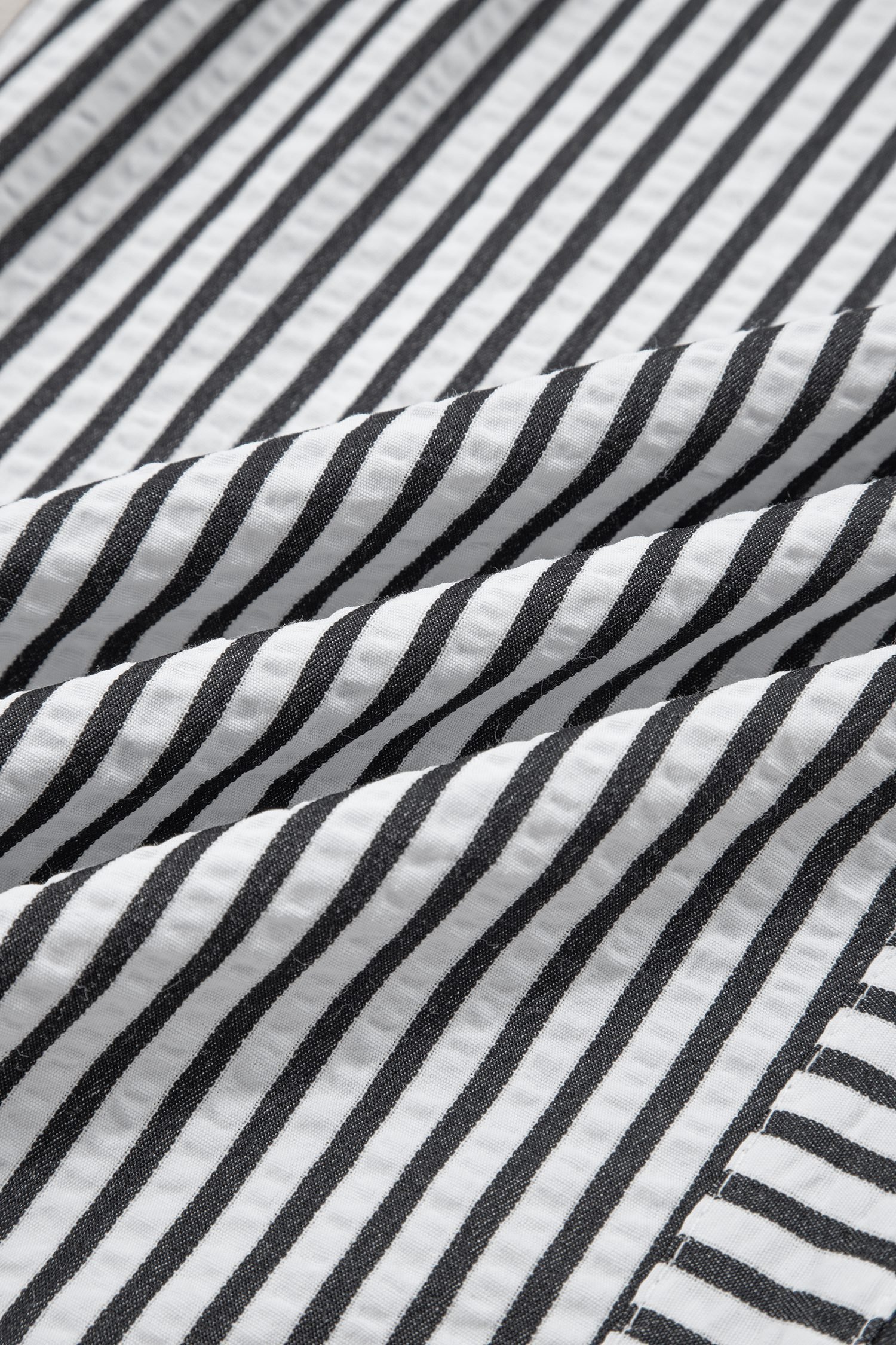 Black Stripe Wide Leg Casual Pants