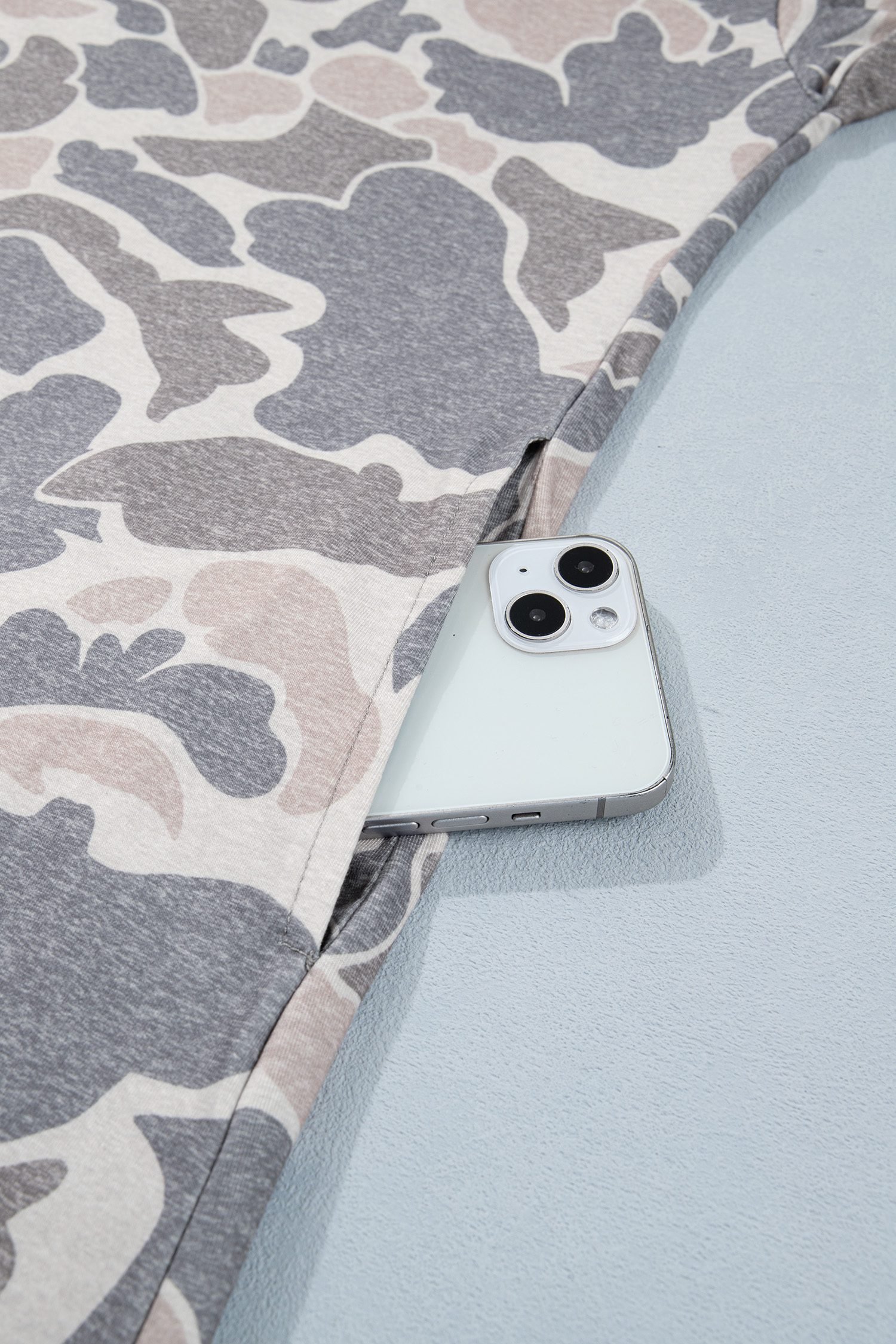Multicolour Camouflage Print Short Sleeve Drop Shoulder Side Slit Casual Dress