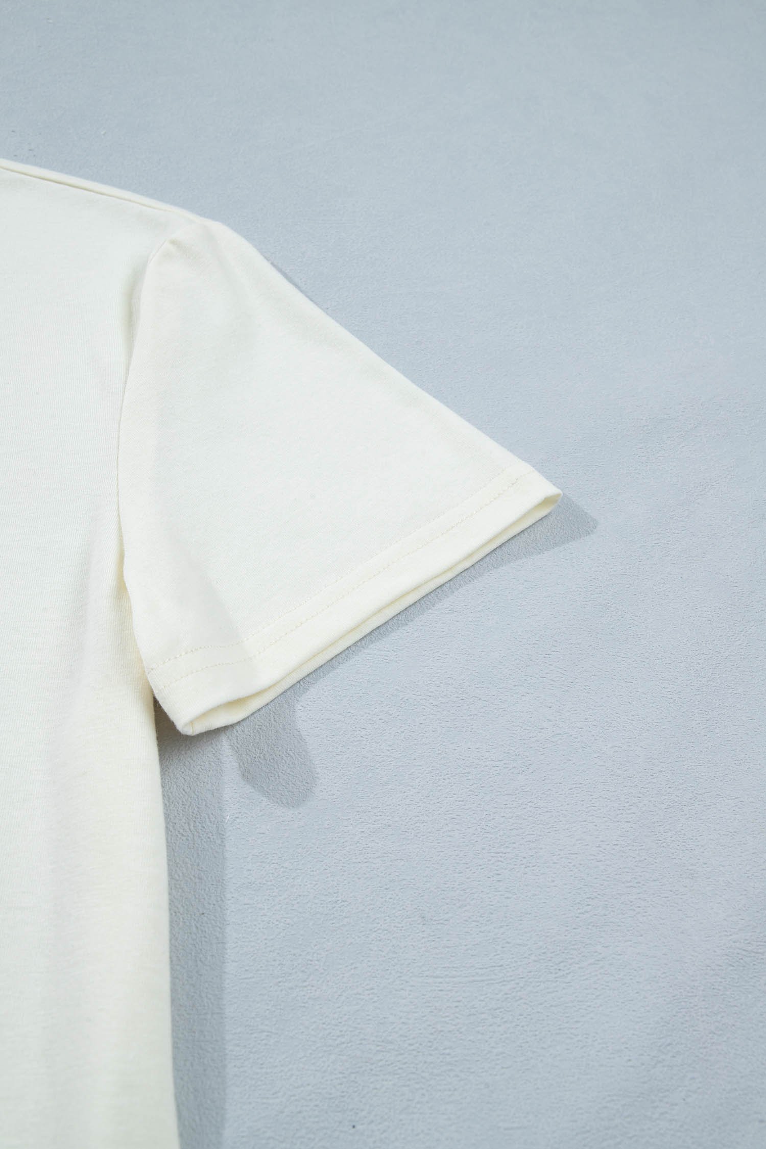 White Fish Print Short Sleeve Round Neck T Shirt