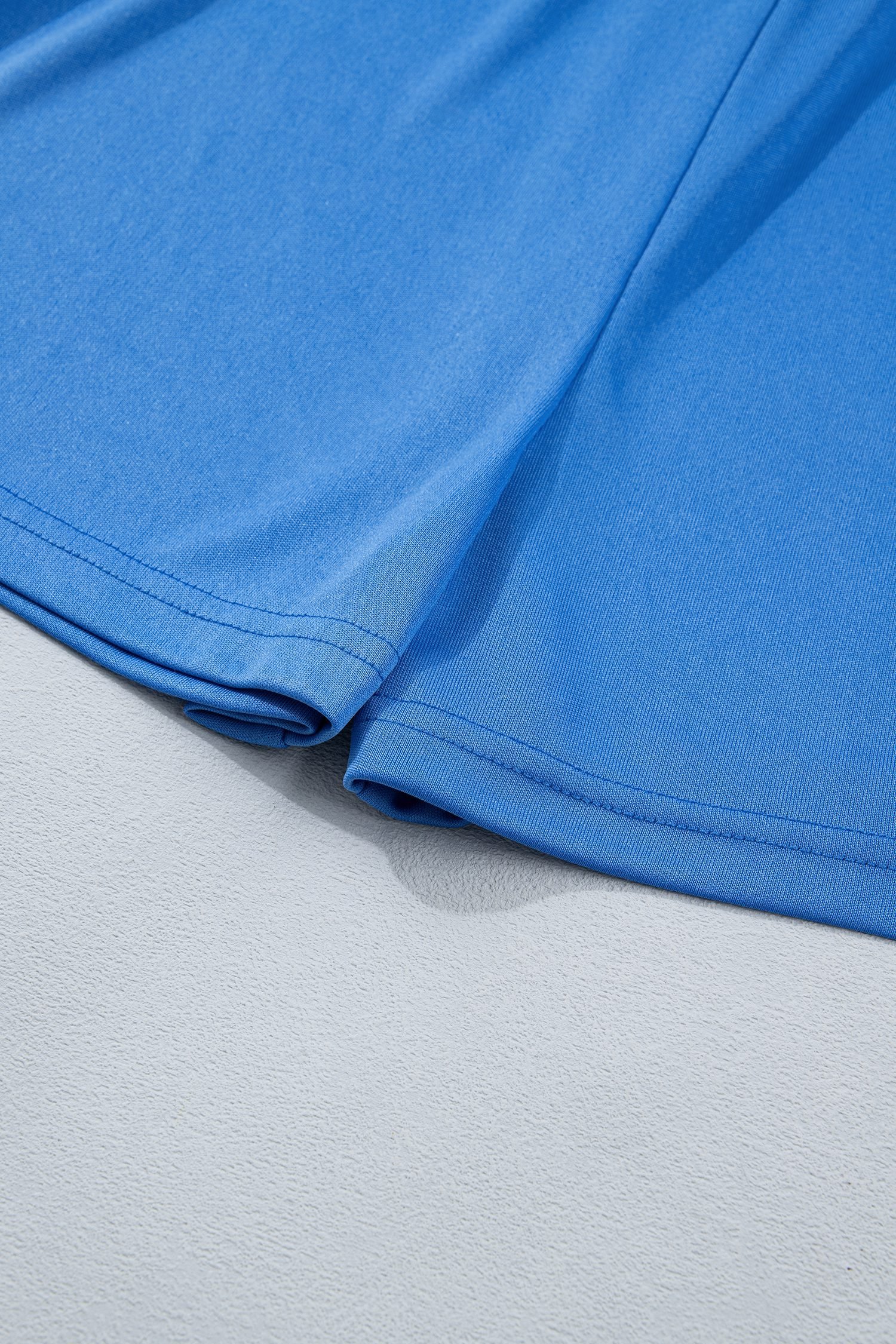 Sky Blue Slim Tank Top Elastic Waist Mini Skort 2pcs Outfit