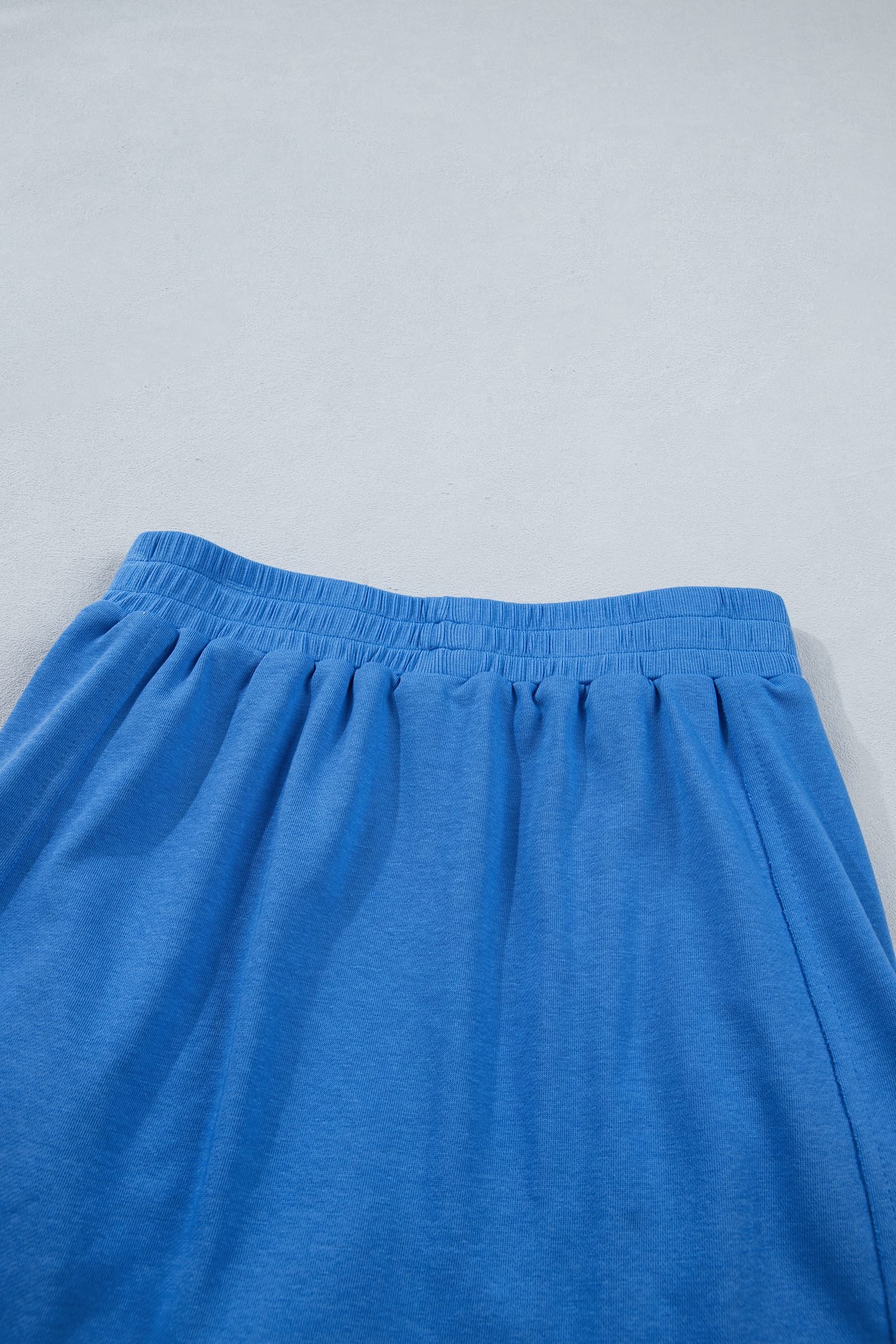 Sky Blue Slim Tank Top Elastic Waist Mini Skort 2pcs Outfit