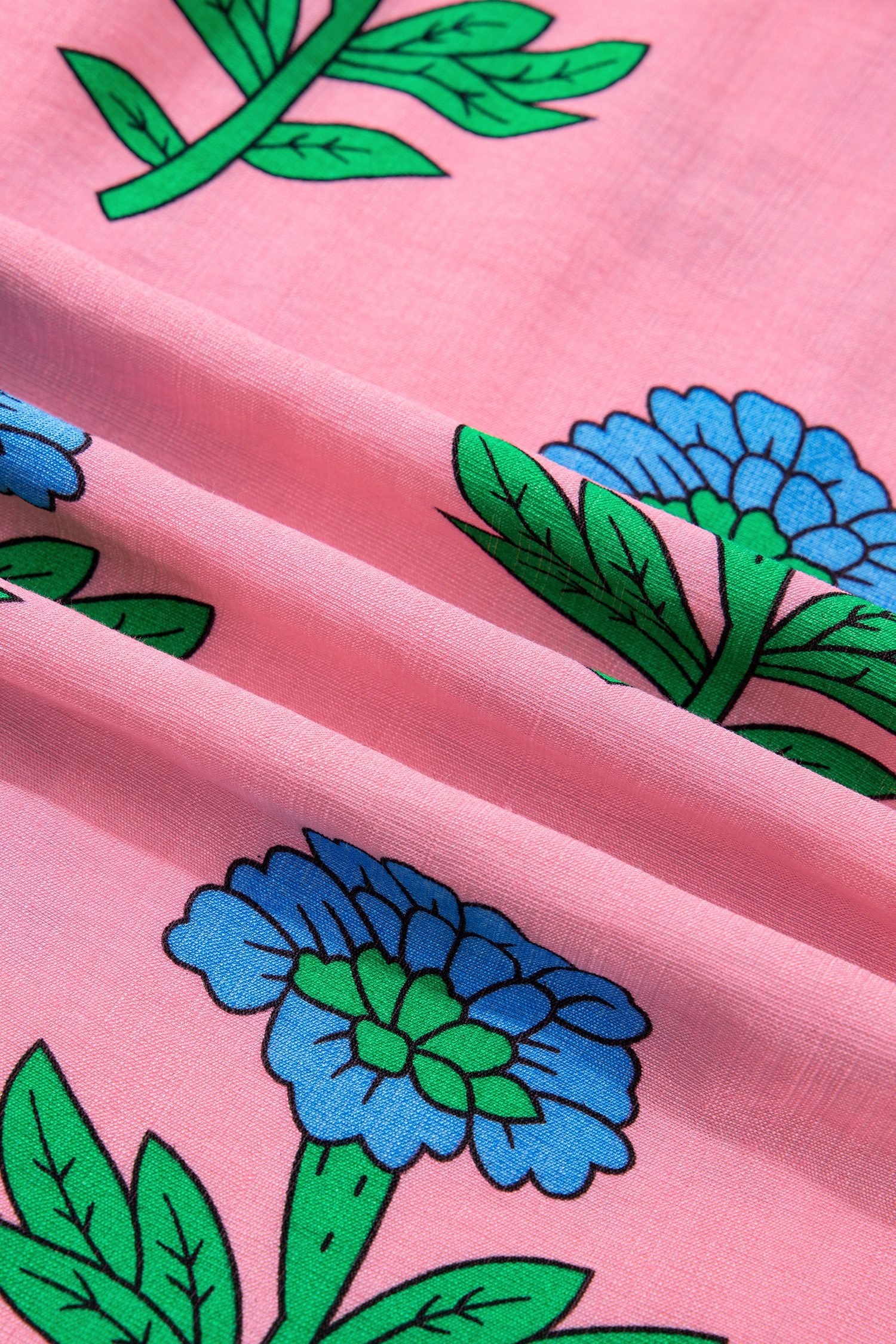 Pink Plus Size Striped V Neck Ruffled Floral Long Dress