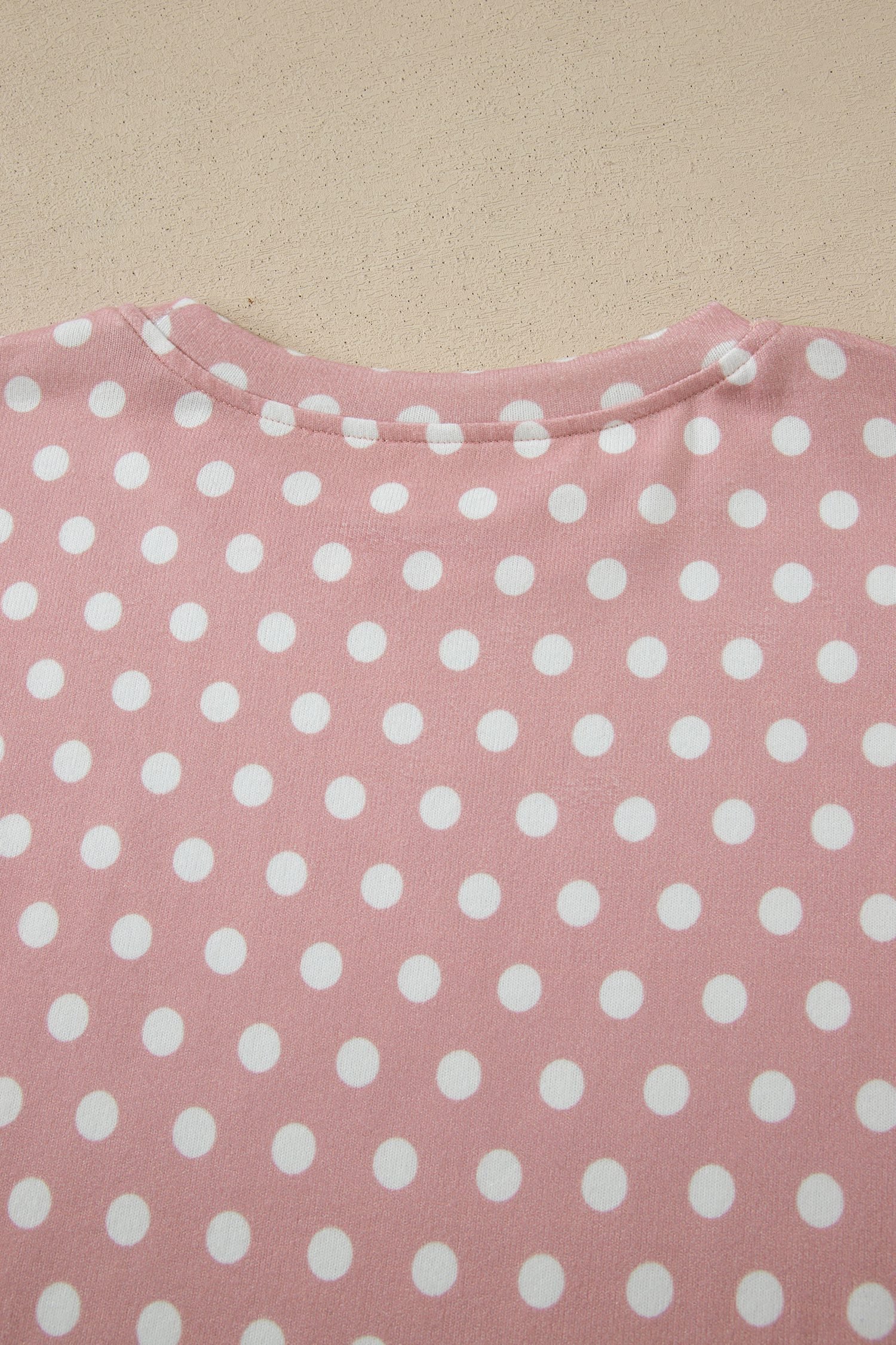 Pink Polka Dot Print Short Set