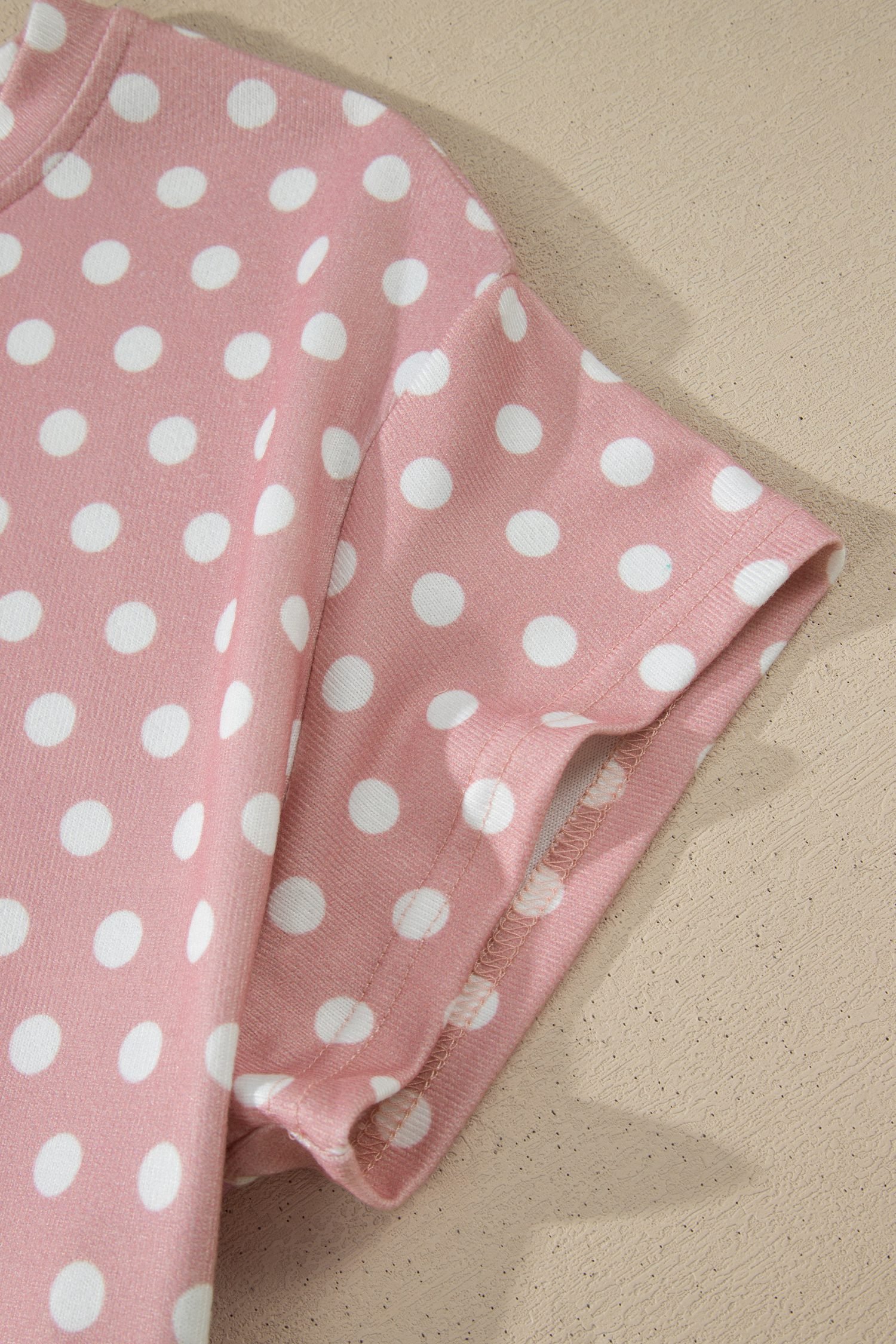 Pink Polka Dot Print Short Set