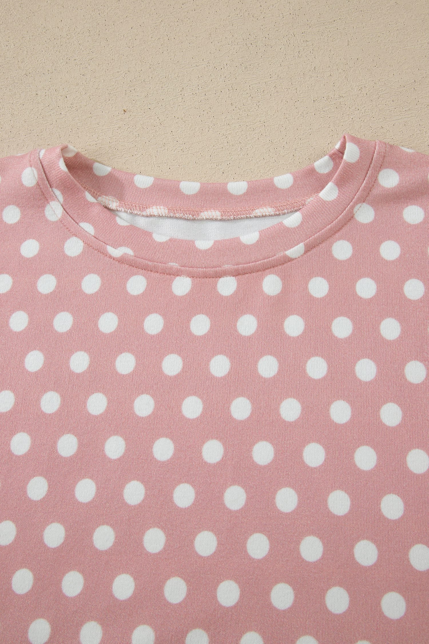 Pink Polka Dot Print Short Set