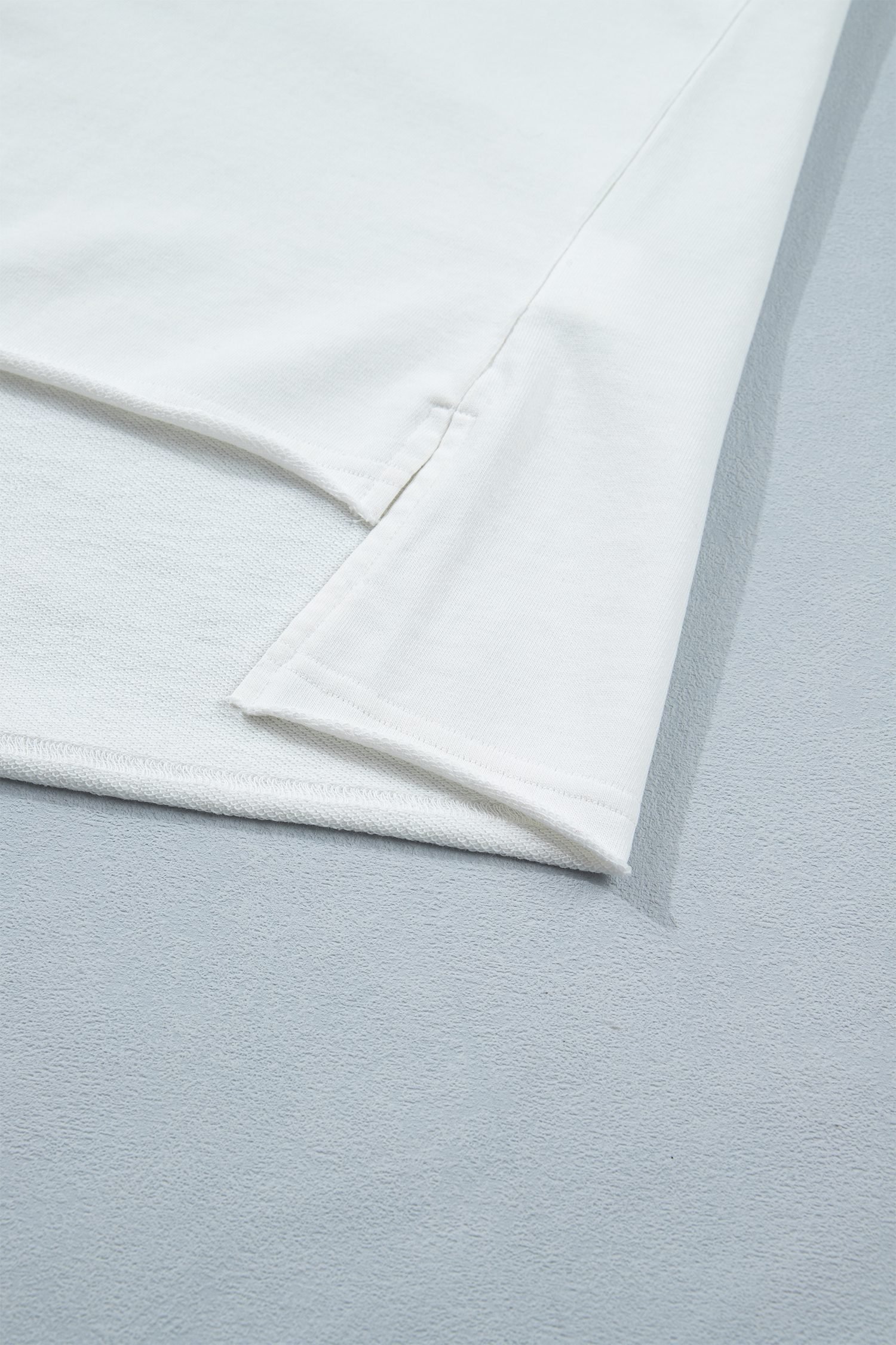 White Patriot Star Patched Notched Neck Mineral Washed Tee