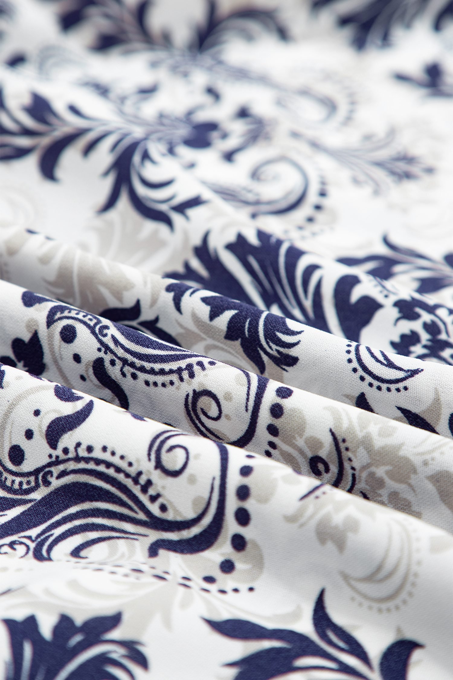 Blue Bohemian Floral Print Tiered Maxi Skirt with Split - Image 5