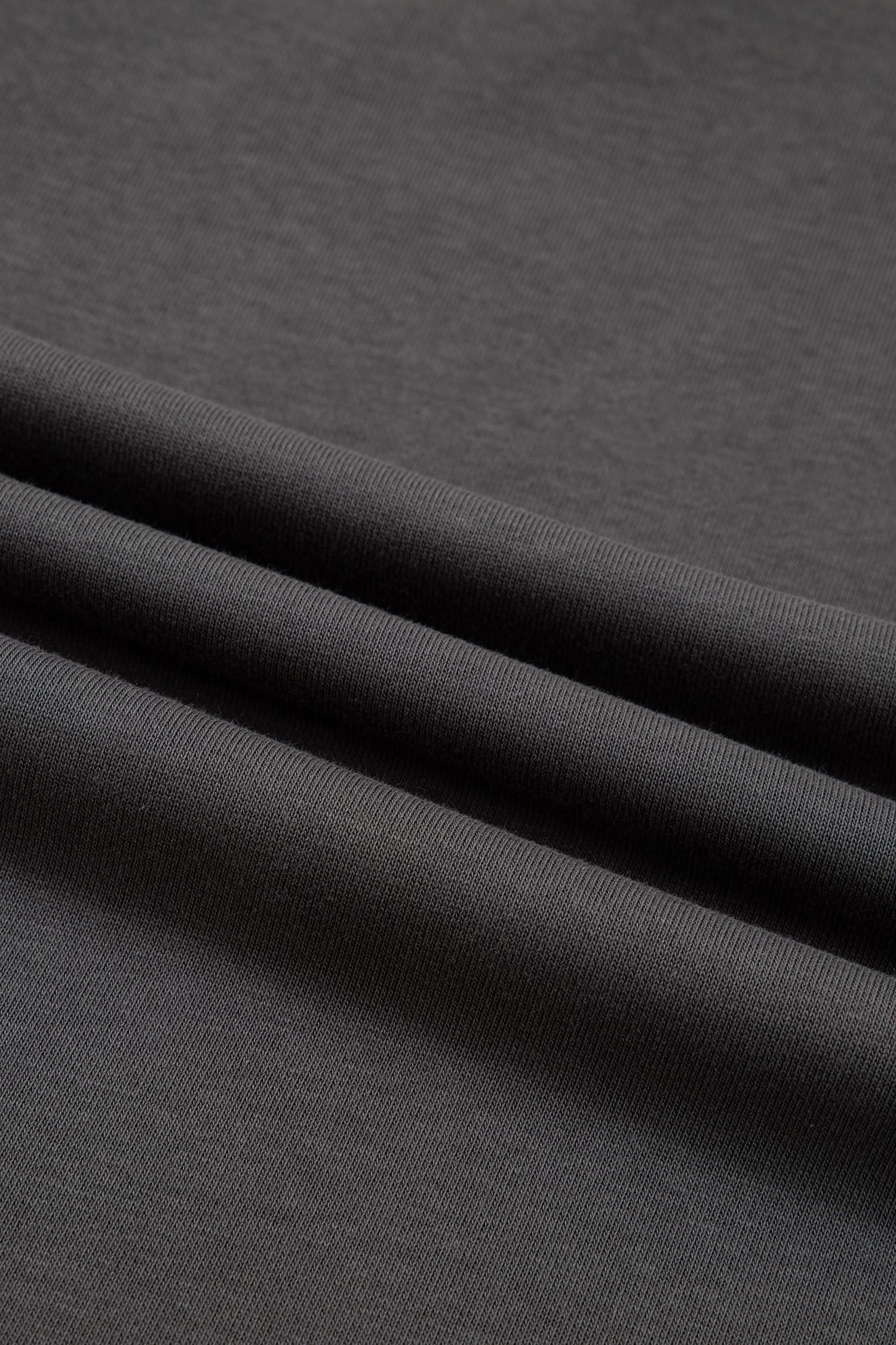 Carbon Grey Color Block Denim Patchwork Polo Collar T Shirt Shift Dress