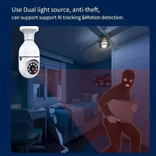 2 PCS Ease Life APP Light Bulb Security Cameras Outdoor Indoor Wireless WiFi Camera 5GHz - Image 3