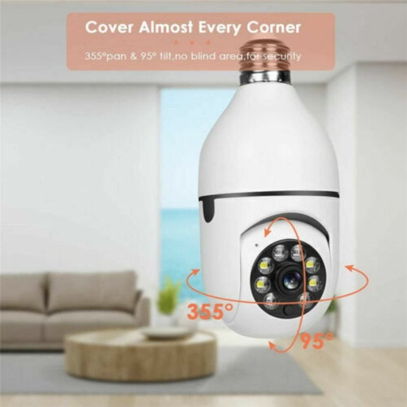 IR E27 Light Bulb Camera 2MP 1080P HD Wireless Wifi Smart Home Security Camera - Image 5