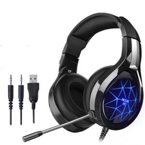 NUOXI N1 Gaming Headset for Videogames Compatible with Most Consoles