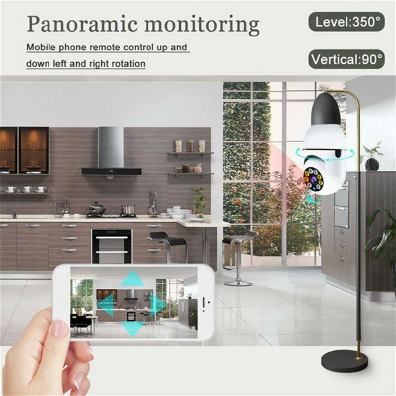IR E27 Light Bulb Camera 2MP 1080P HD Wireless Wifi Smart Home Security Camera - Image 8