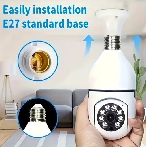 2 PCS Ease Life APP Light Bulb Security Cameras Outdoor Indoor Wireless WiFi Camera 5GHz - Image 6