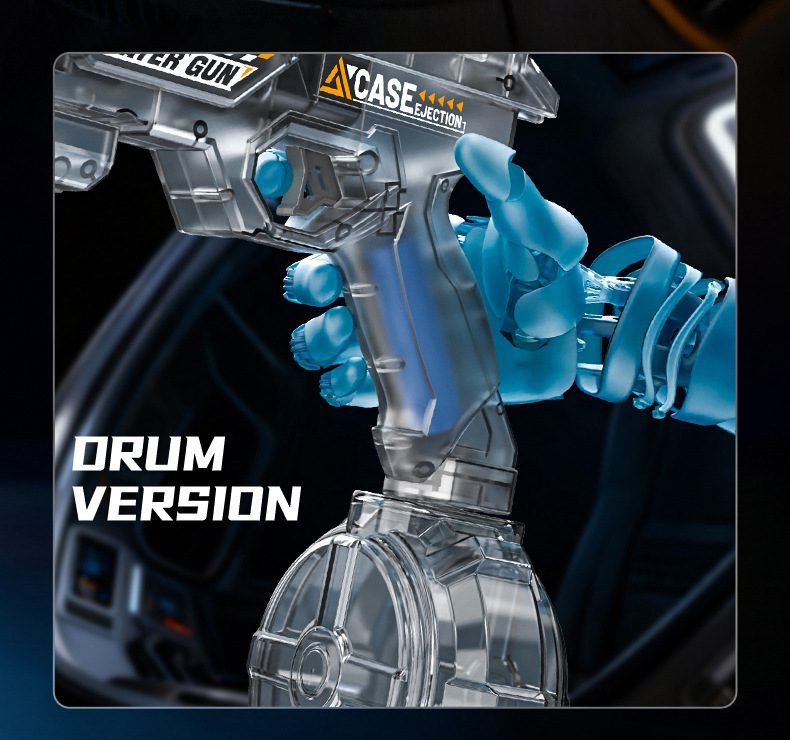 Kids Space Electric Water Gun Transformable Flashing Light & Sim Recoil Water Blaster Toy - Image 6