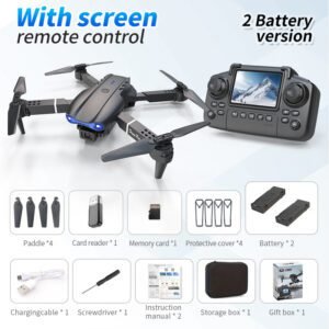 E99 Pro Drone with Screen Controller 2 Battaries