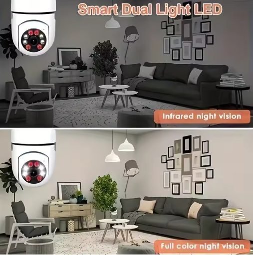 2 PCS Ease Life APP Light Bulb Security Cameras Outdoor Indoor Wireless WiFi Camera 5GHz - Image 5