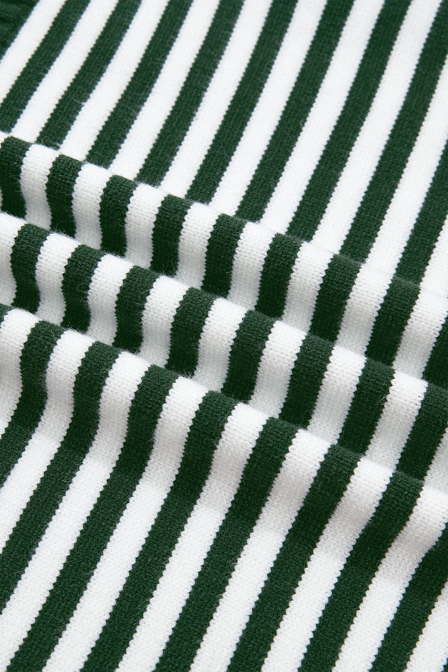 Green Stripe Striped Button Placket Drop Shoulder Long Sleeve Sweater - Image 19