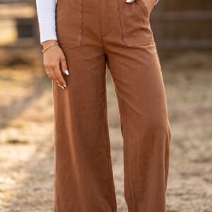Thai Curry Scalloped Edge Pocket Full-Length Pant
