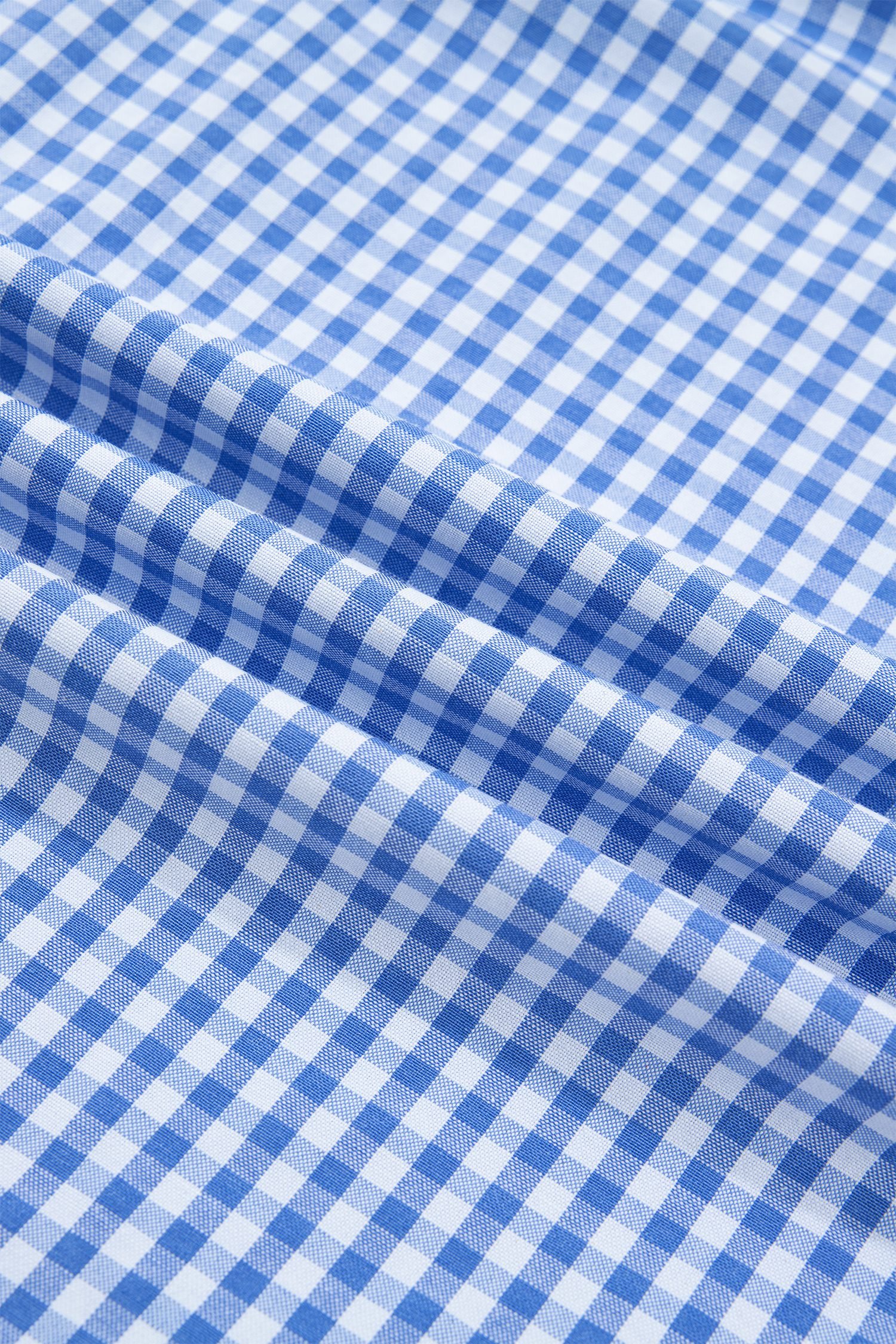 Sky Blue Summer Plaid V Neck Puff Sleeve Blouse - Image 13