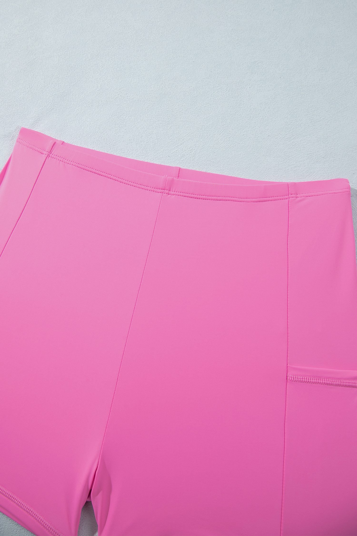 Bright Pink Twisted Strappy Back Active Mini Dress with Shorts - Image 14