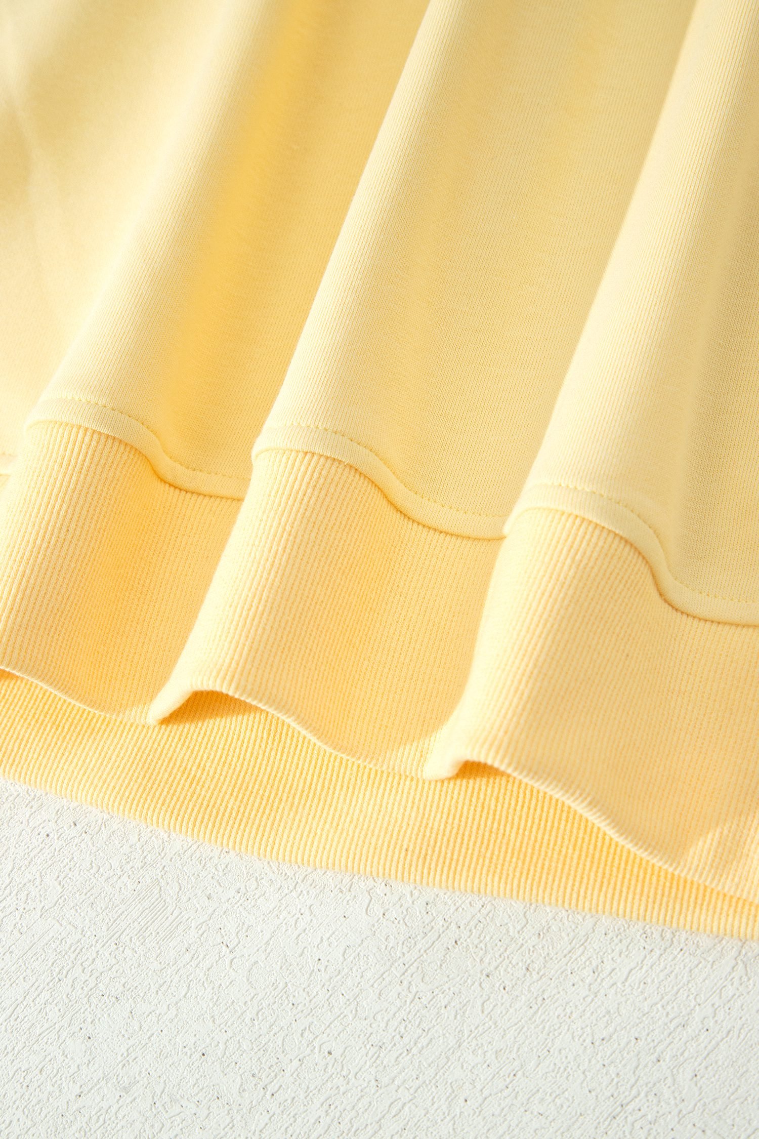 Yellow Cream Eyelet Embroidered Lace Patchwork Cropped Pullover Drawstring Pants Set - Image 9