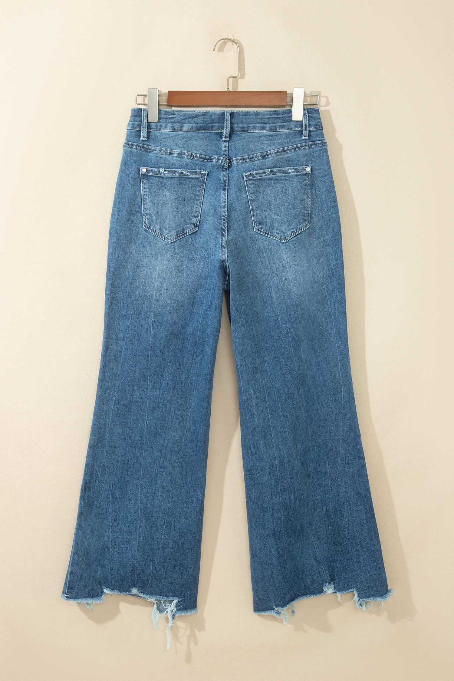 Ashleigh Blue High Waist Frayed Hem Flare Jeans