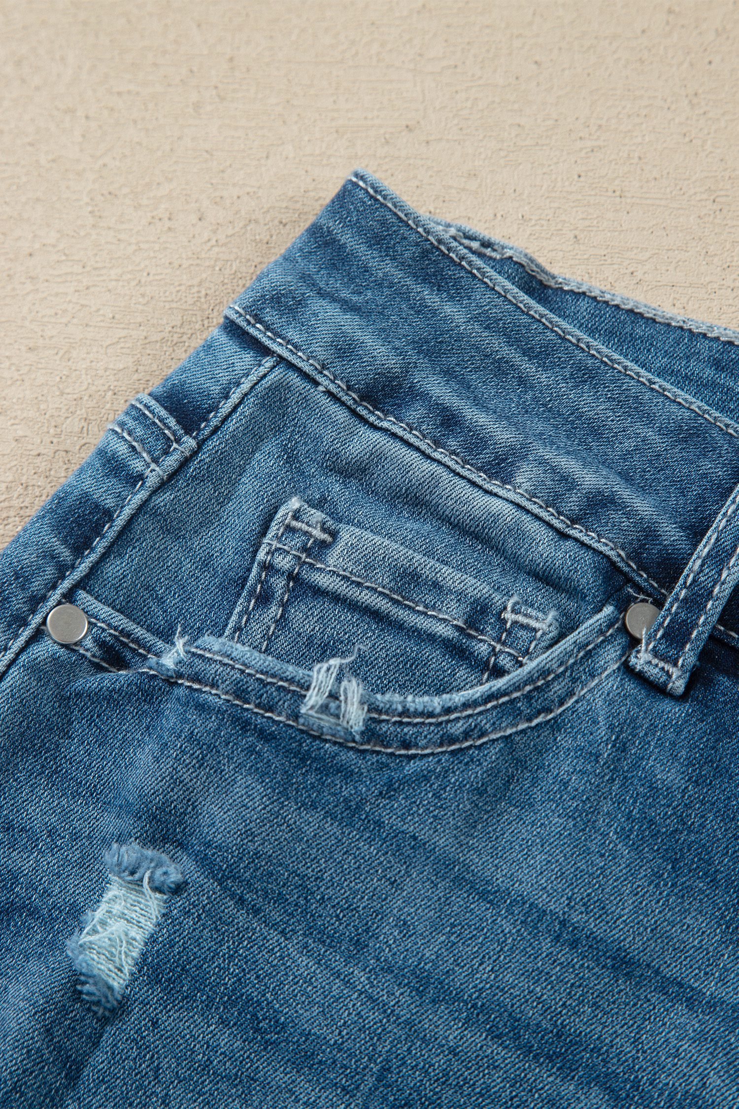 Ashleigh Blue High Waist Frayed Hem Flare Jeans