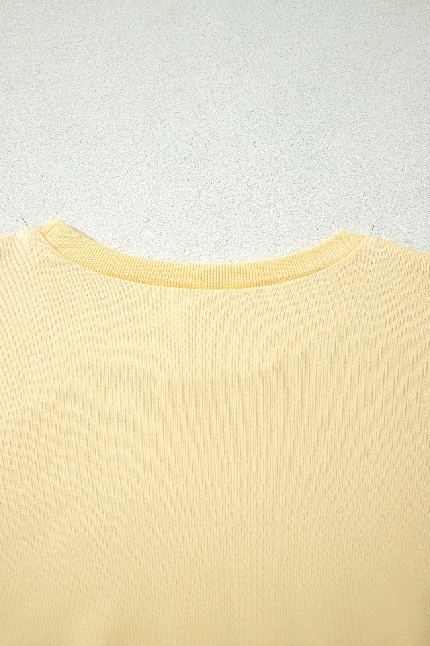 Yellow Cream Eyelet Embroidered Lace Patchwork Cropped Pullover Drawstring Pants Set - Image 11