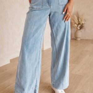 Beau Blue Solid Full-Length Regular Pocket Detail Wholesale Denim Jeans
