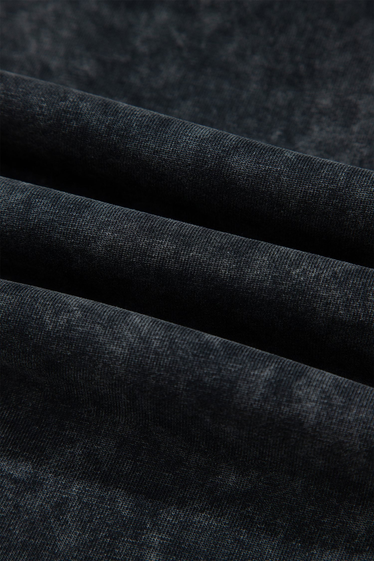 Black Mineral Wash Raw Seam Drawstring Elastic Waist Barrel Pants