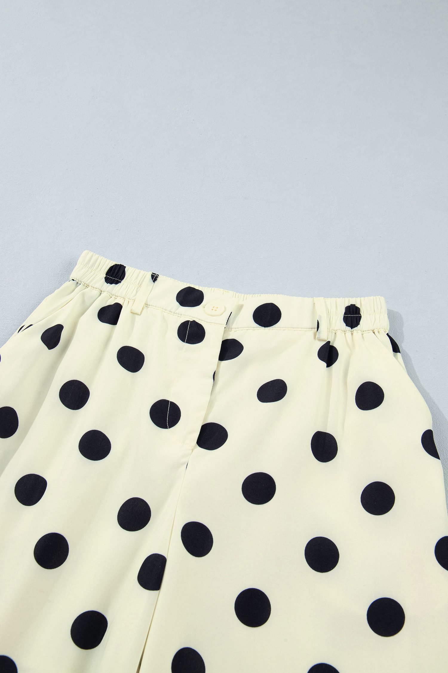 Black Polka Dot Ankle Length Harem Pants