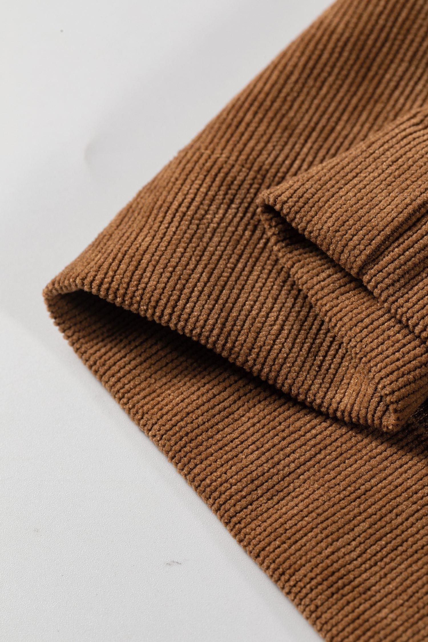 Thai Curry Elastic Waist Wooden Button Placket Ankle Length Wide Leg Pants - Image 12