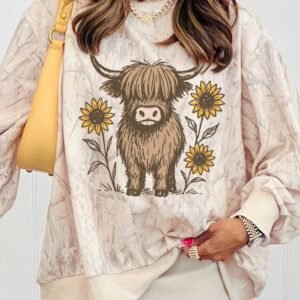 Khaki Western Print Camo Command Casual Sweatshirt