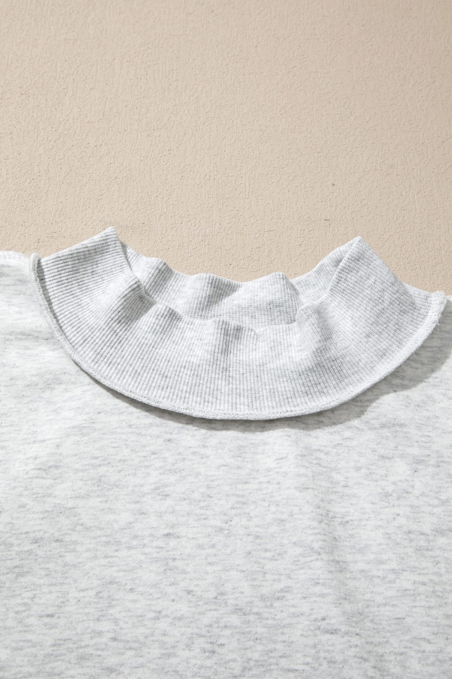 Light Grey Exposed Seam Detail Reversible Double Wear Plus Size Sweatshirt