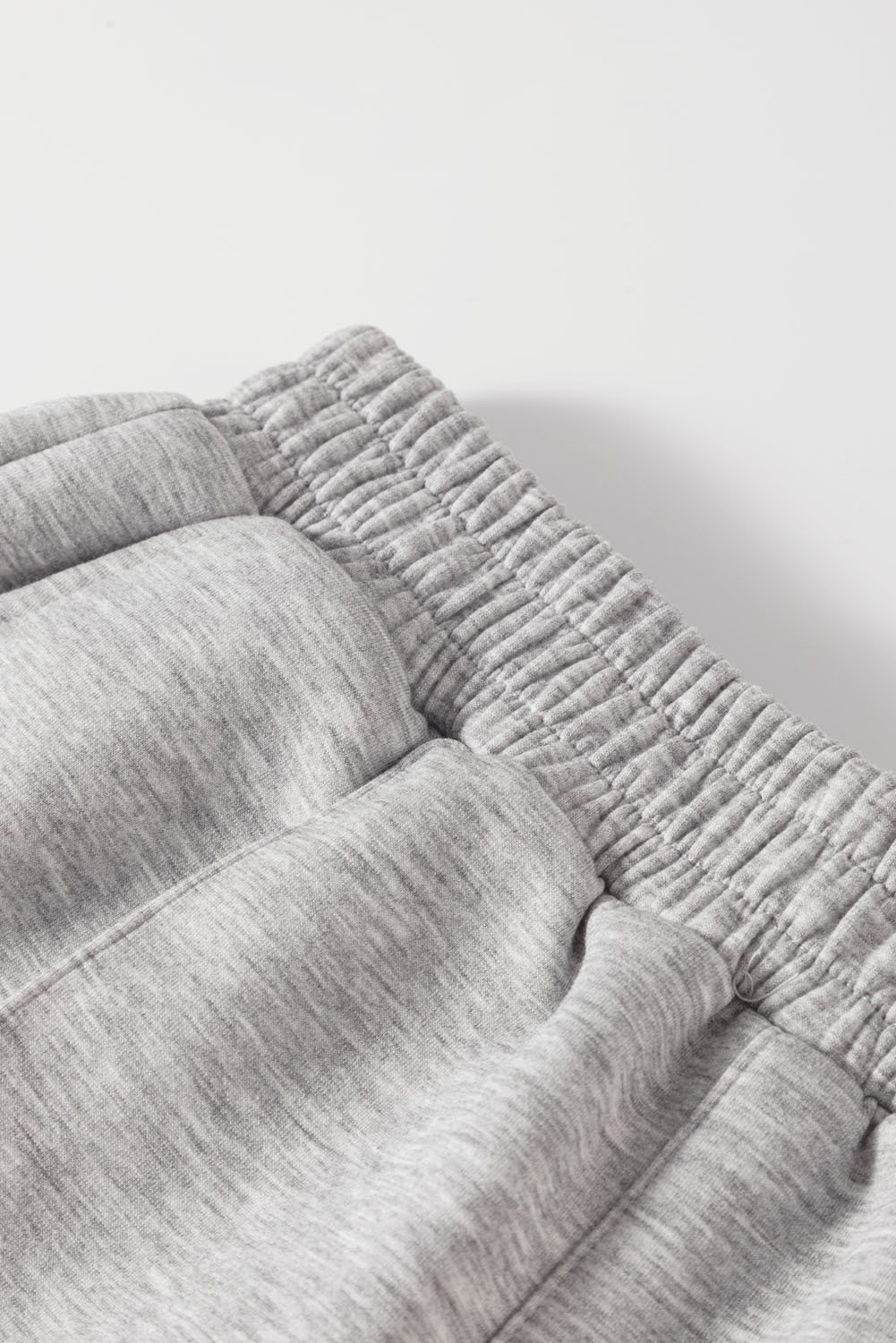 Light Grey Solid Zip Sailor Collar Pullover Athleisure Sweatpants 2pcs Set