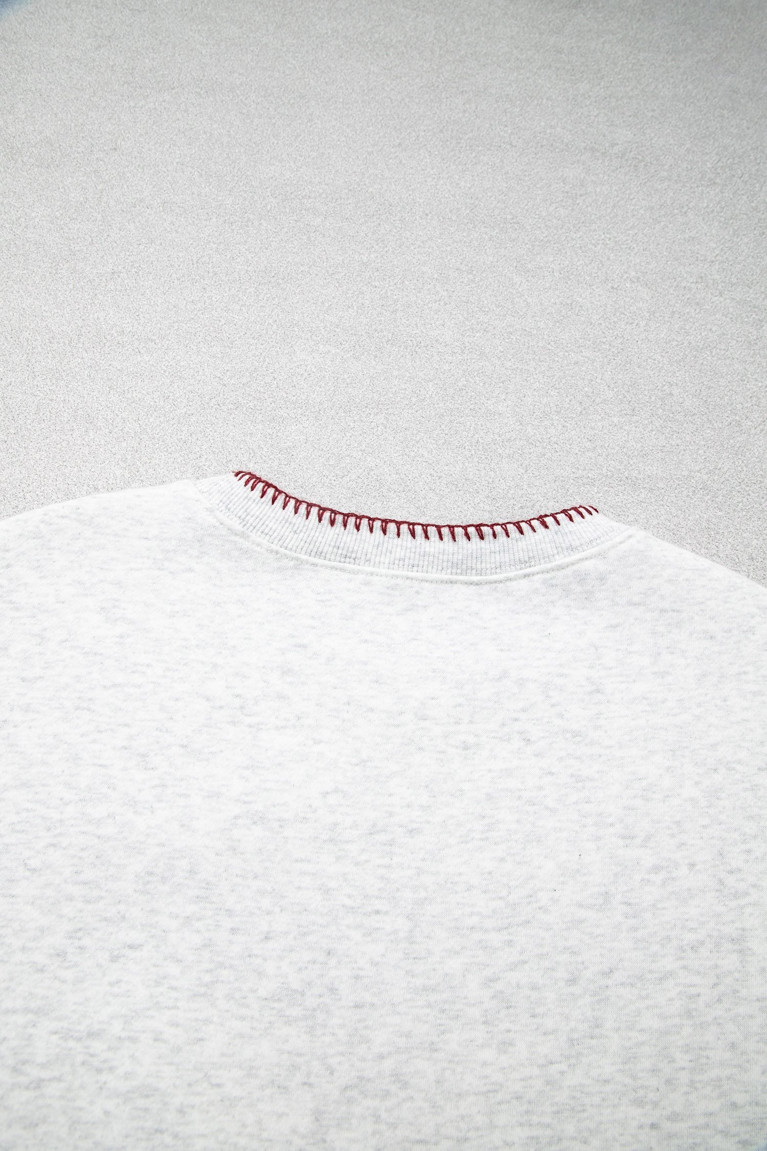 Light Grey Western Print Embroidered Casual Sweatshirt
