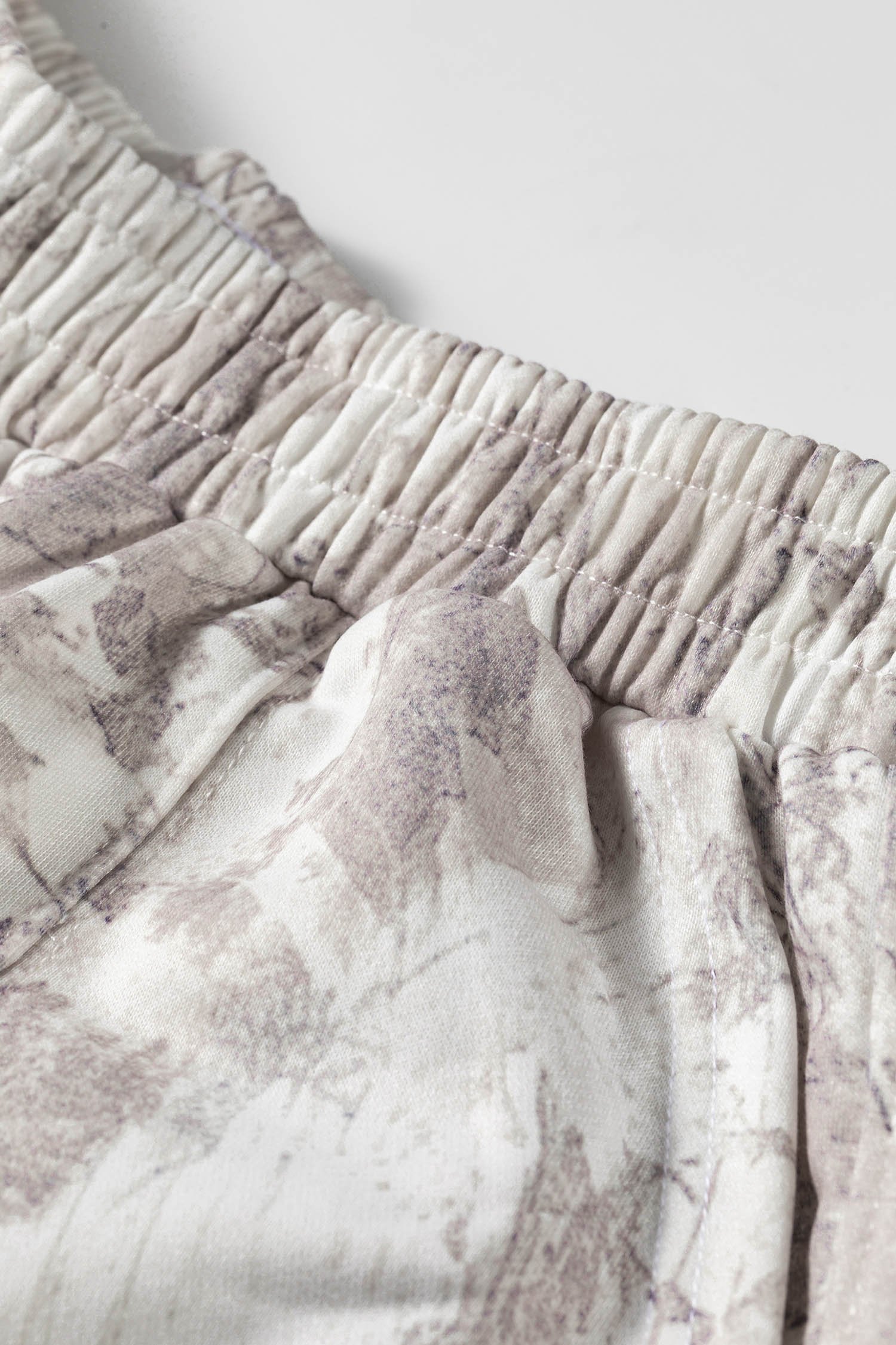Multicolour Abstract Print Long Sleeve Elastic Waist Pant Set