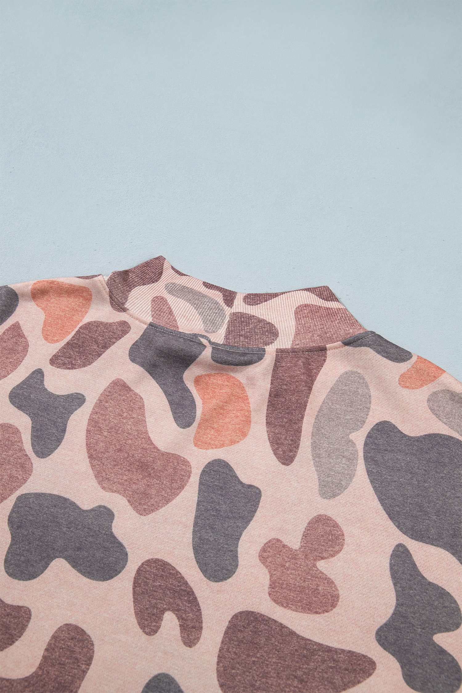 Multicolour Camouflage Western Style Pullover Sweatshirt