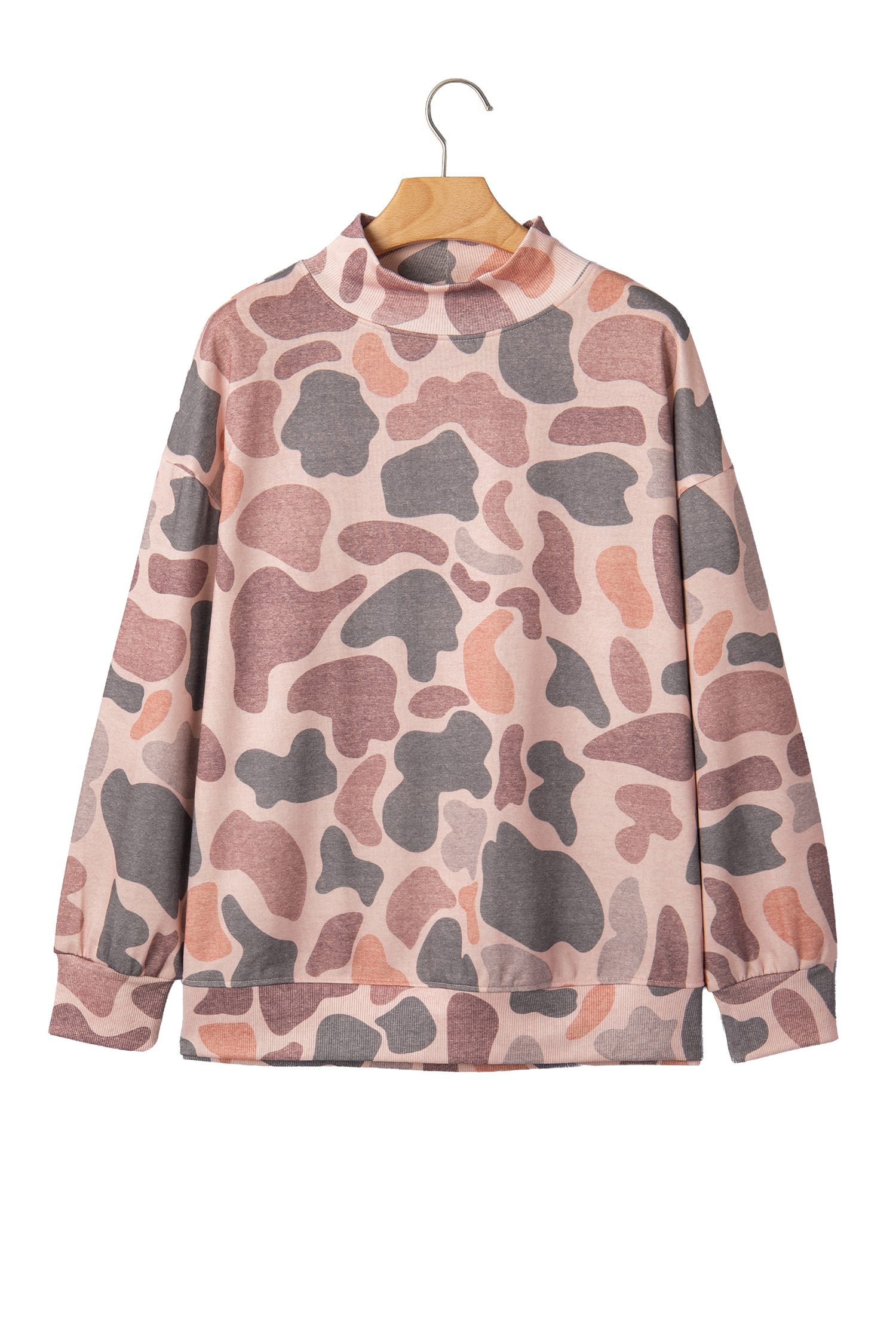 Multicolour Camouflage Western Style Pullover Sweatshirt