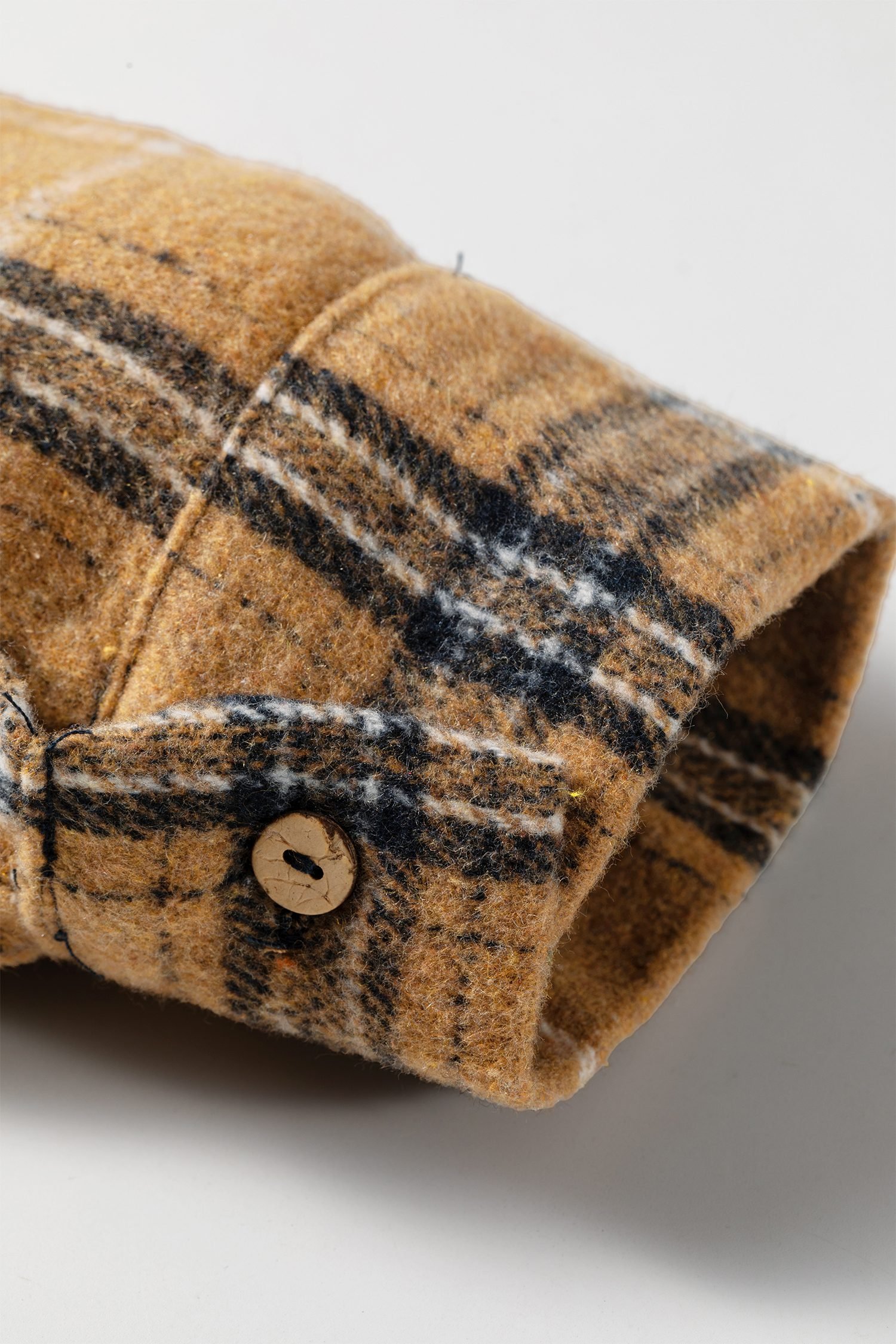 Multicolour Plaid Button-Up Long Sleeve Shift Silhouette Shacket