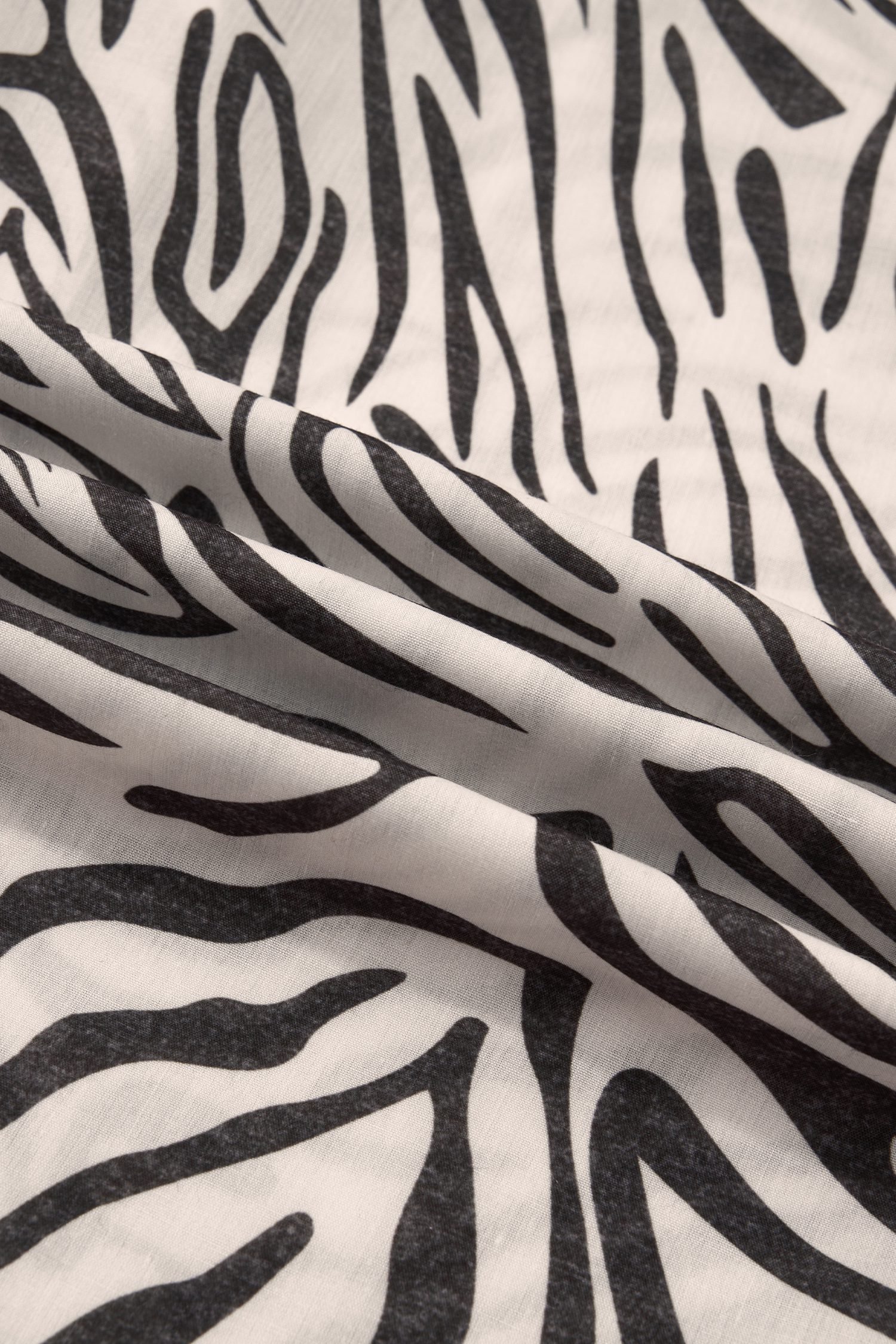 Multicolour Western Print Zebra Pattern Elastic Waist Pocket Full-Length Pants