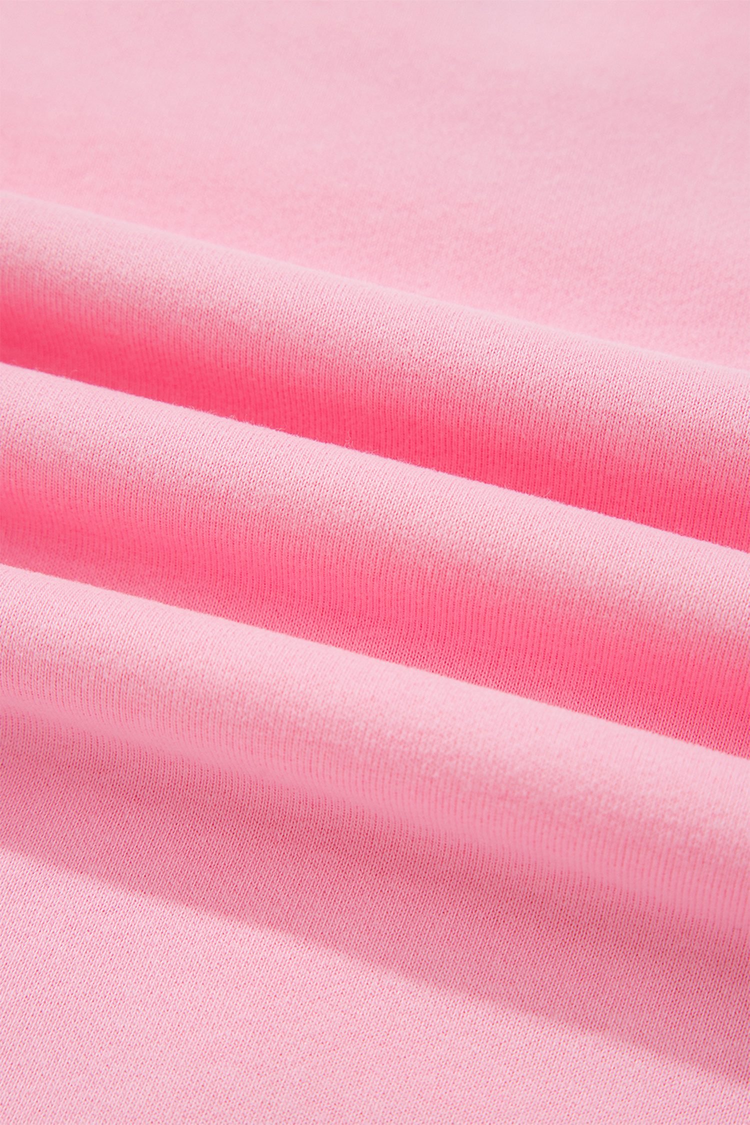 Pink Piping Trim Long Sporty Pullover Drawstring Elastic Waist Shorts Set