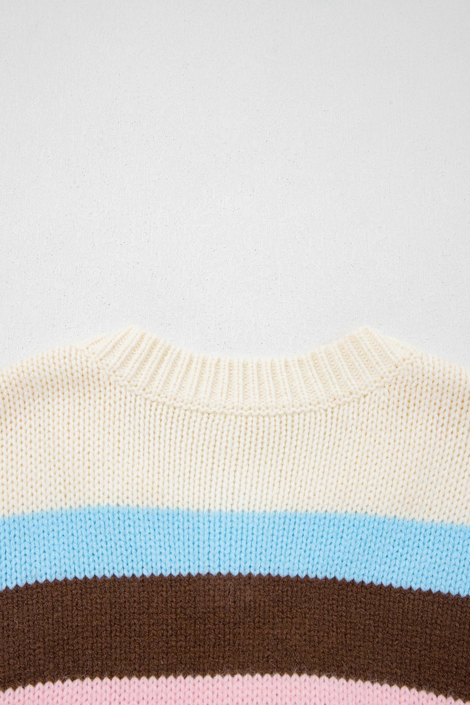 Pink Stripe Striped Colorblock Drop Shoulder Cardigan