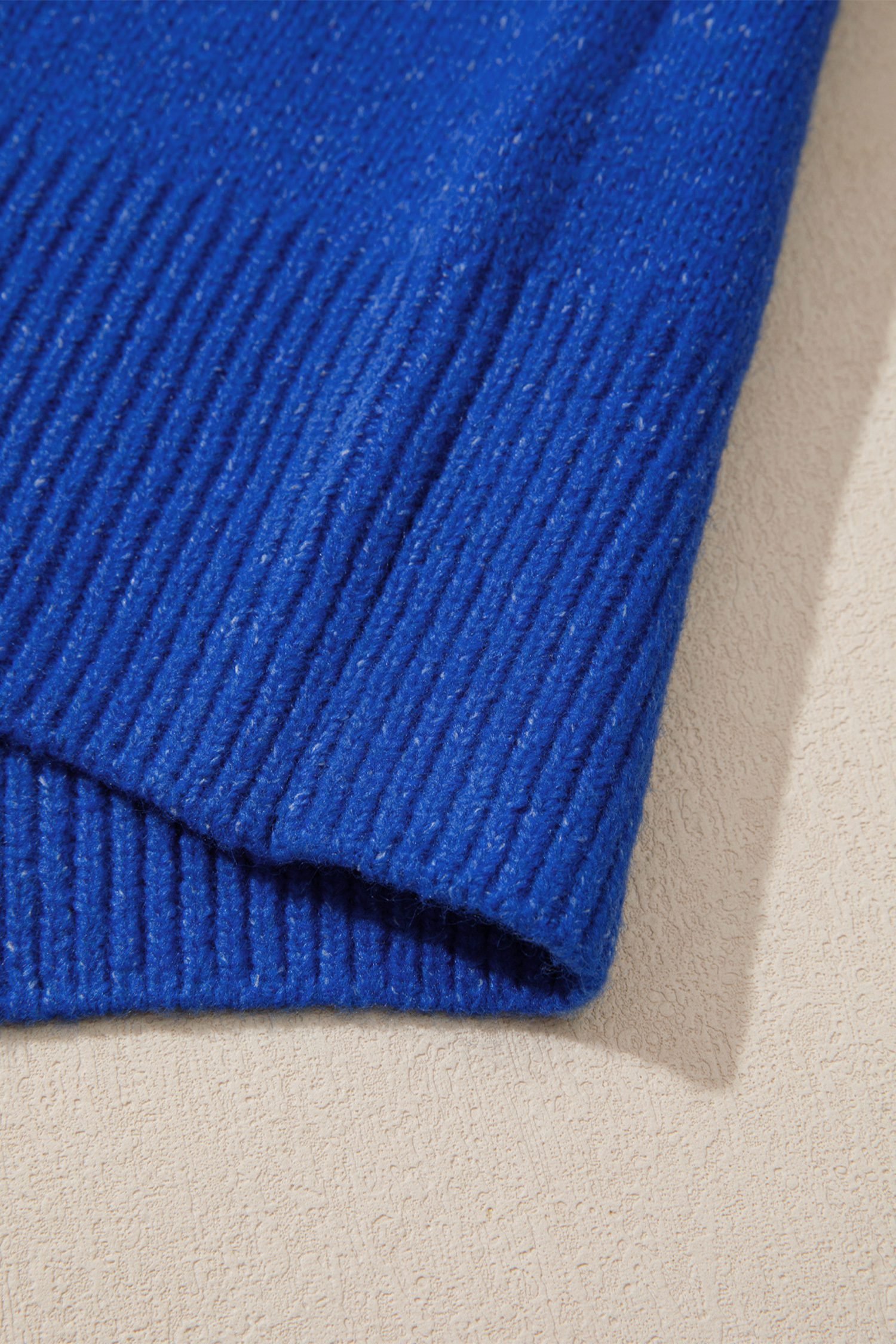Sky Blue Drop Shoulder Long Sleeve Sweater