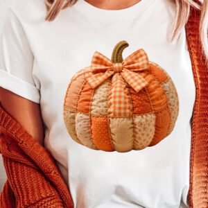 White Pumpkin Printed Thanksgiving Graphic Tee